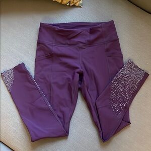 Lululemon Purple Leggings with Rhinestones Size 4